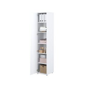 Szafa Bed Concept BC-21 45x218x46 cm | Biały połysk | do sypialni | do małych wnętrz | nowoczesna