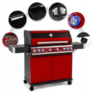 Grill Gazowy Premium 23.5 KW Corciano 6+2 palnik żarowy Komplet