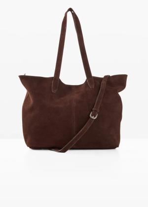 Torba typu shopper z zamszu