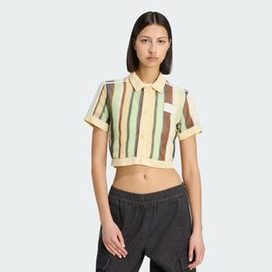 KOSZULKA POLO ADIDAS ORIGINALS SUMMER GLOW STRIPED CROPPED