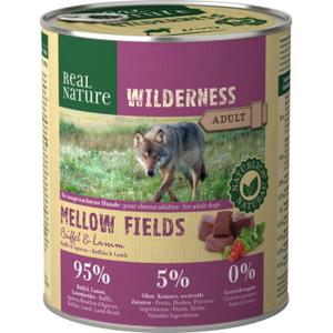REAL NATURE WILDERNESS karma mokra pies, adult, Mellow Fields, bawół i jagnięcina 24x800 g