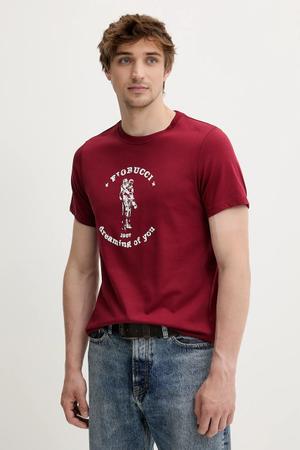 Fiorucci t-shirt bawełniany Burgundy Dreaming of You Regular Fit T-Shirt