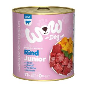 WOW Dog Junior - mokra karma dla szczeniąt 6 x 800 g Wołowina z kurczakiem 6x800 g