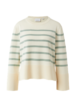Sweter w paski z szerokimi rękawami