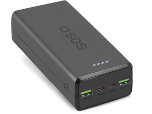 Powerbank SBS 30000mAh 2xUSB-C 2xUSB-A Czarny TTBB30000PD20K