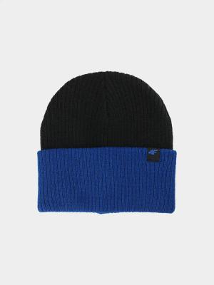 4F czapka o prążkowanym splocie 4FJWAW25ACAPM600 niebieski (one size)