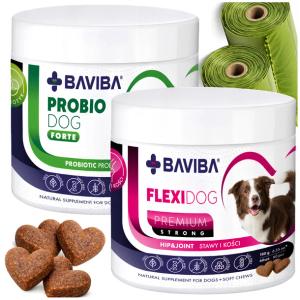 Zestaw BAVIBA ProBioDOG FORTE + FLEXI DOG STRONG Suplementy dla Psa 120szt