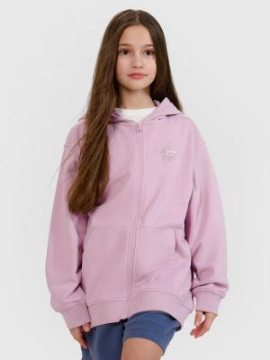 4F bluza dla dziewczynek bawełniana 4FJWSS25TSWSF1482 fioletowa (158)