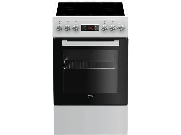 Kuchnia z płytą ceramiczną BEKO FSM57300GW Grill Termoobieg Czyszczenie parą 50cm