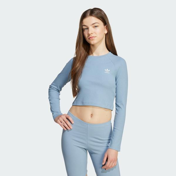 Rib Crop Long Sleeve Long-Sleeve Top Kids