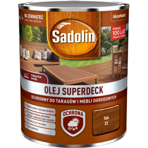 Olej do tarasów i mebli ogrodowych Superdeck Tek 0,75 l Sadolin