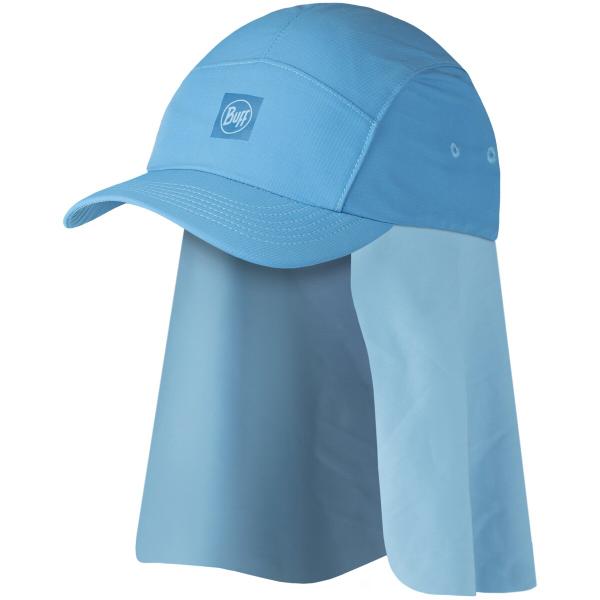 BUFF Kids Desert Cap Czapka z Osłoną Karku ochrona UV niebieska (10)