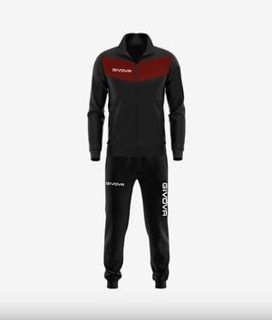 GIVOVA dres sportowy męski komplet bluza i spodnie TR018 czarny/zielony (S)