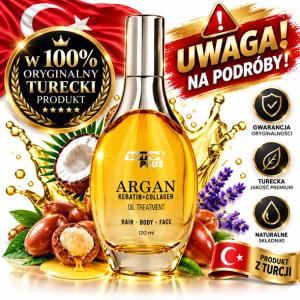 OLEJEK ARGANOWY 120ml TURECKI DO TWARZY CIAŁA I WŁOSÓW SOFTTO PLUS*CUDOWNY ORYGINALNY