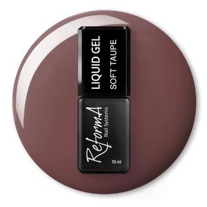 Żel w pędzelku, do szybkiego uzupełniania, brązowy, kolorowy, żel w butelce Liquid Gel - Soft Taupe, 10 ml