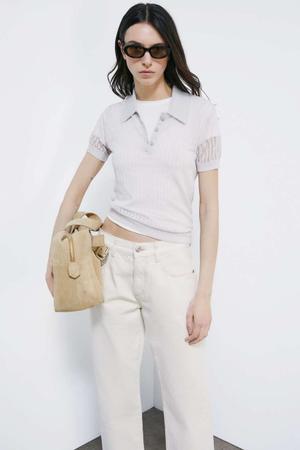 Polo z dzianiny jacquard