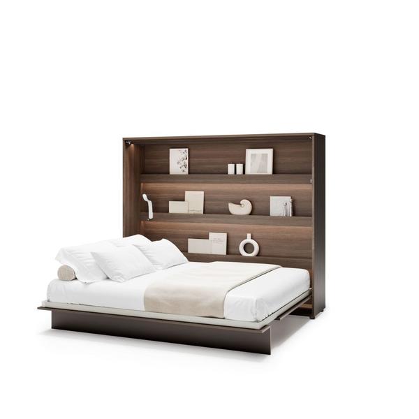 Półkotapczan poziomy BC-14 Bed Concept 160x200 cm Rozmiar łóżka - 160x200 cm | Kolor - Dąb dunin | składany | funkcjonalny | oszczędność przestrzeni
