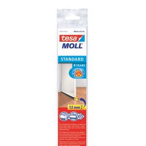 Uszczelka szczotkowa pod drzwi STANDARD biała 1 m x 37 mm Tesa