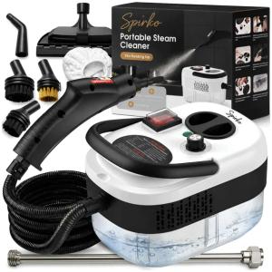 MYJKA PAROWA MOP PAROWY PAROWNICA MOCNA 2500W ZESTAW DO TAPIECRKI FUG OKIEN