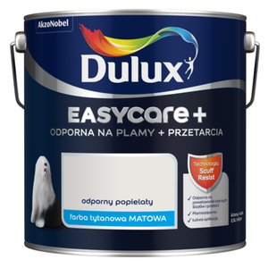 Farba tytanowa Dulux EasyCare+ Plamy+Przetarcia Odporny Popielaty 2,5 l