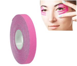 TAŚMA KINEZJOLOGICZNA FACE DO LIFTINGU TWARZY TAPE TEJPY 1x1cmx5m różowy