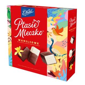 E.Wedel Ptasie Mleczko Waniliowe Pianka w Deserowej Czekoladzie 340g