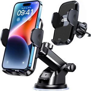 2w1 UCHWYT DO SAMOCHODU NA TELEFON NA KOKPIT SZYBĘ REGULOWANY + DO KRATKI