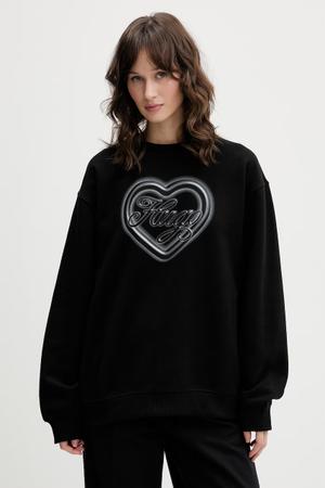 HUGO Blue bluza oversize damska bawełniana Classic Crew_B_3