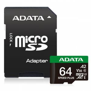 Adata Karta pamięci microSD Speed Plus 64GB UHS1 U3 V30 A2 160/140 MB/s