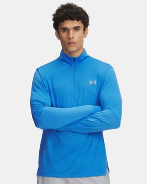 UNDER ARMOUR bluza męska do biegania z zamkiem 1/4 Launch niebieska (M)