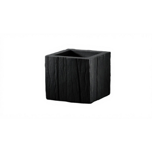 Doniczka Kubus Wood wys. 34 cm antracytowa