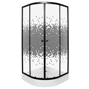Kabina natryskowa PIXEL 90 BL z brodzikiem standard czarna Kerra