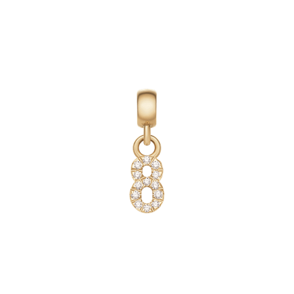 Daniel Wellington DW Charm Number 8 Gold
