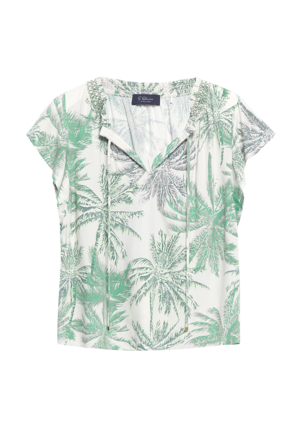 Wiskozowa bluzka z detalami w stylu smock