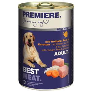 PREMIERE Best Meat mokra karma dla psów, Adult Indyk i warzywa 24x400 g