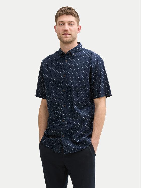 Tom Tailor Koszula 1045099 Granatowy Regular Fit