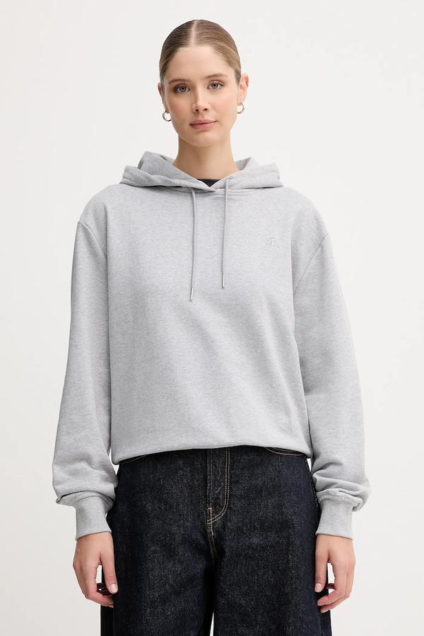 Calvin Klein Jeans bluza z kapturem damska bawełniana