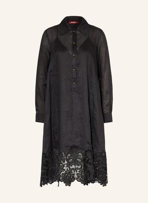 Max Mara Studio Sukienka Koszulowa Mela Z Koronką Ażurową schwarz