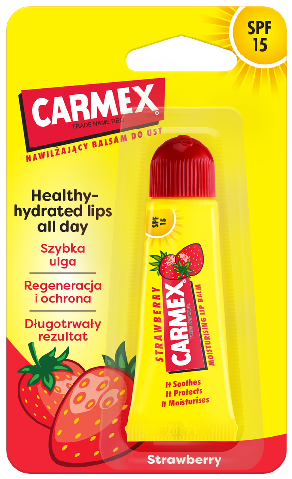 CARMEX Nawilżający Balsam do Ust Classic Truskawka