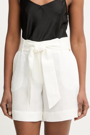 Marciano by Guess szorty eleganckie damskie z dodatkiem lnu JANE