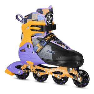 NILS EXTREME rolki rekreacyjne z kauczukowymi kołami NA13810 TWIST (31-34)