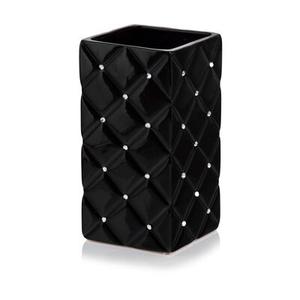 Osłonka ceramiczna wazon glamour czarny 26 cm