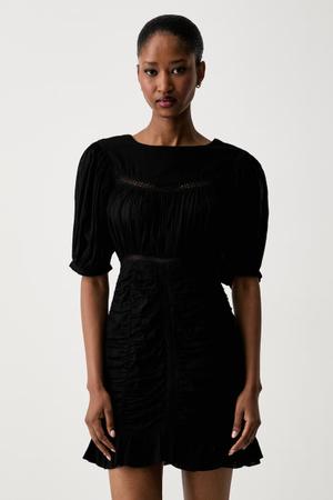 Twinset sukienka drapowana bawełniana