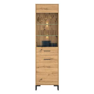 Witryna loftowa NEVIO 18 dąb artisan/czarny
