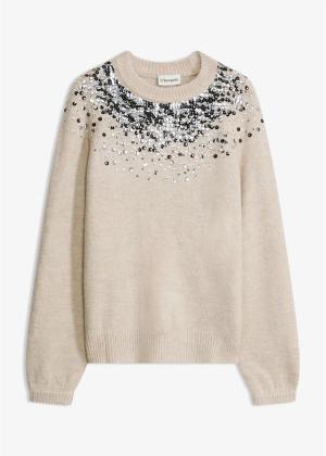 Sweter z kolorowymi cekinami