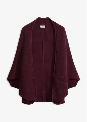 Sweter-peleryna rozpinany