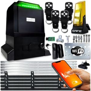 ZESTAW NAPĘD DO BRAMY PRZESUWNEJ 800 kg 4 piloty 5 X listwa lampa WIFI TUYA
