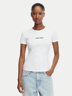 Calvin Klein Jeans T-Shirt LV047G816G Biały Slim Fit