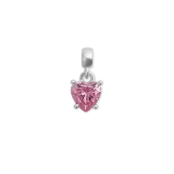 Daniel Wellington DW Charm Heart Crystal 12x6mm Silver/Pink