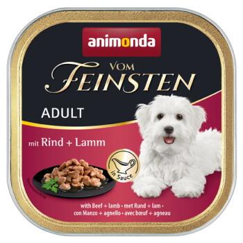 animonda Vom Feinsten mokra karma dla psa, Adult, w sosie 22x150g Wołowina i jagnięcina
